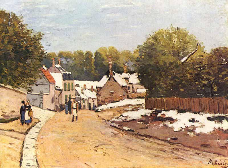 Alfred Sisley Erster Schnee in Louveciennes china oil painting image
